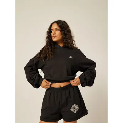 Be Athletica Be The Moment Cropped Hoodie In Black