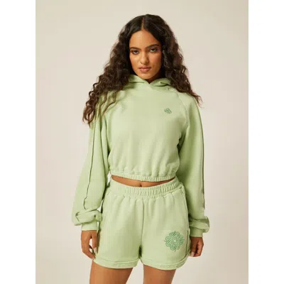 Be Athletica Be The Moment Cropped Hoodie In Green