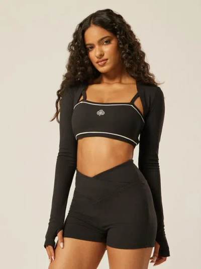 Be Athletica Core Everyday Long Sleeve Bolero In Black