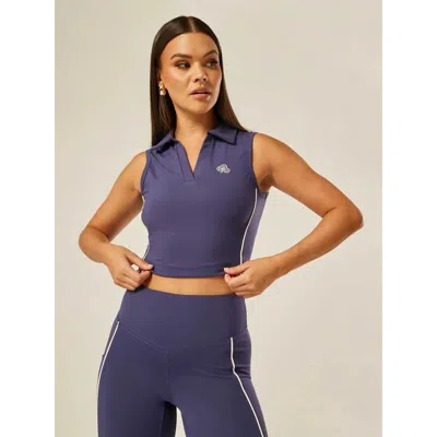 Be Athletica Core Polo Tank In Blue
