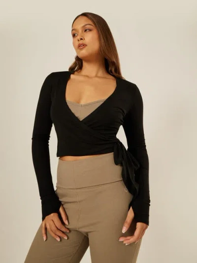 Be Athletica The Ultimate Ballet Wrap Top In Multi