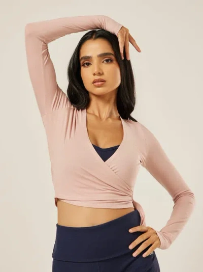 Be Athletica The Ultimate Ballet Wrap Top In Pink