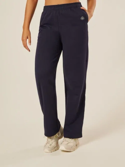 Be Athletica Varsity Athletica Wide Leg Joggers In Blue