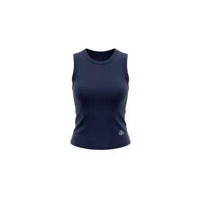 Be Athletica Women's Blue Be One Eighty Classic Tank - Midnight In Brown