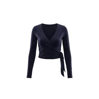 Be Athletica Women's Blue The Ultimate Ballet Wrap-top - Midnight