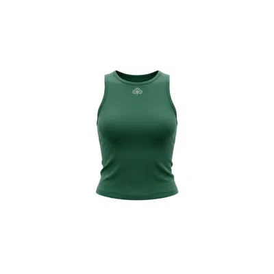 Be Athletica Women's Green Be One Eighty Racer Tank - Forest
