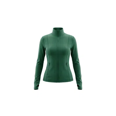 Be Athletica Women's Green Be One Eighty Zip-up Jacket - Forest