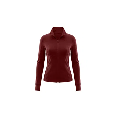 Be Athletica Women's Purple / Red Be One Eighty Zip-up Jacket - Bordeaux In Brown