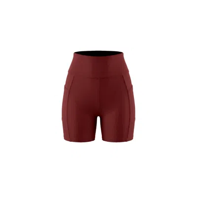 Be Athletica Women's Red / Purple Be One Eighty Cycling Shorts - Bordeaux In Multi