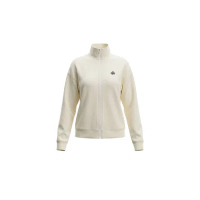 Be Athletica Women's Varsity Athletica Full-zip Sweatshirt - Off-white In Neutral