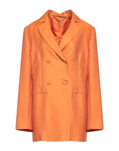 Be Blumarine Woman Suit Jacket Orange Size 12 Viscose