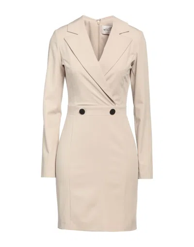 Be Blumarine Short Dresses In Beige