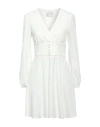 Be Blumarine Woman Mini Dress Cream Size 4 Polyester, Elastane In White