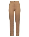Be Blumarine Woman Pants Camel Size 8 Viscose, Polyamide, Elastane In Beige