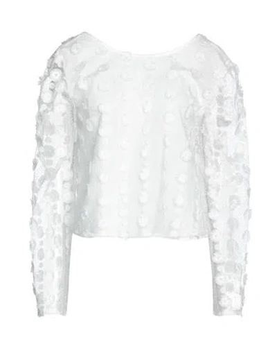 Be Blumarine Woman Top White Size 10 Polyester