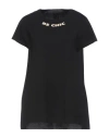 Be Chic Woman T-shirt Black Size M Polyester, Elastane In Black