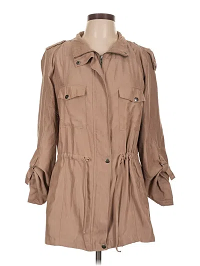 Pre-owned Be Cool 3/4 Sleeve Blouse In Tan