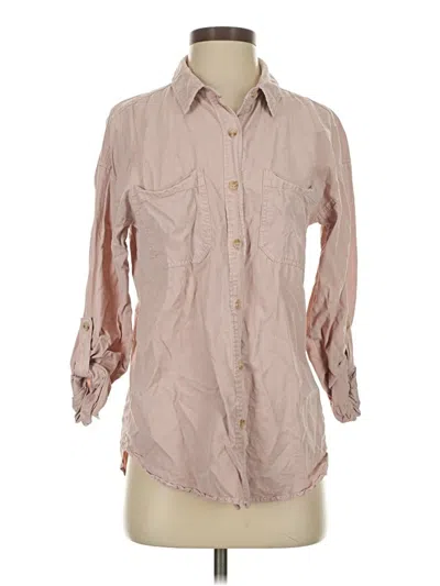 Pre-owned Be Cool 3/4 Sleeve Button Down Shirt In Brown