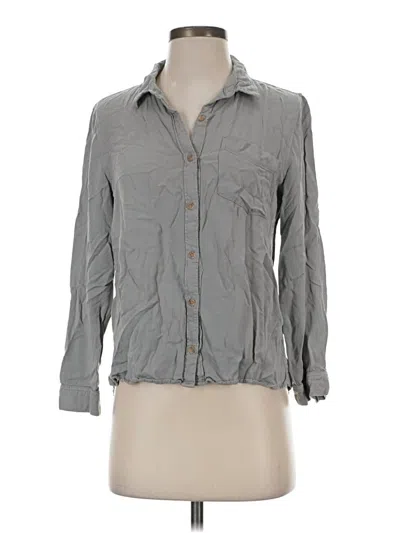 Pre-owned Be Cool 3/4 Sleeve Button Down Shirt In Gray