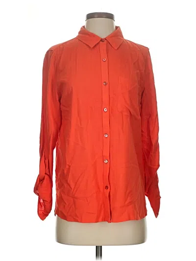 Pre-owned Be Cool 3/4 Sleeve Button Down Shirt In Orange