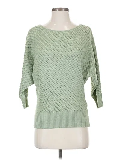 Pre-owned Be Cool 3/4 Sleeve Top Green Boatneck Tops