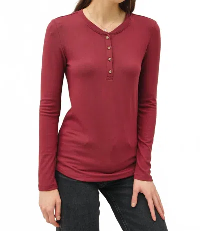 Be Cool Ada Top In Burgundy In Red
