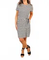 Be Cool Alicia Dress In Navy In White