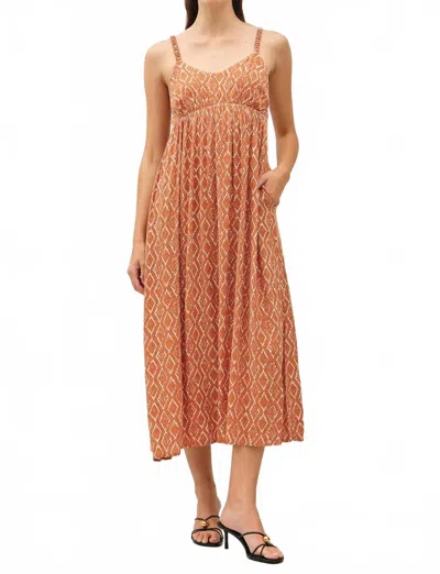Be Cool Apricot Flowy Dress In Peach In Orange
