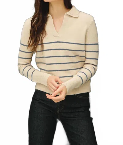 Be Cool Ardis Top In Blue In Neutral