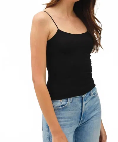 Be Cool Basic Solid Cami Top In Black In Multi