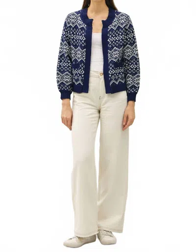 Be Cool Bilton Cardigan In Blue