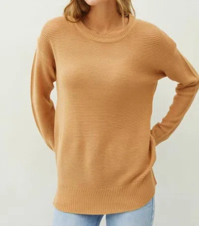 Be Cool Boyfriend Fit Sweater In Butterscotch In Yellow