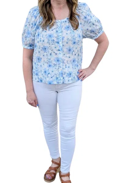 Be Cool Bria Top In Blue In Multi