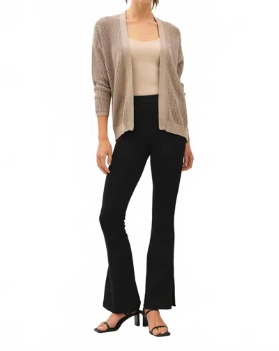 Be Cool Chunky Knit Classic Cotton Cardigan In Mocha In Brown