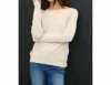 Be Cool Crew Neck Pullover Exposed Seam Knit Sweater In Cream In White