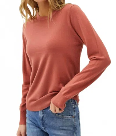 Be Cool Crew Neck Sweater In Brick In Red