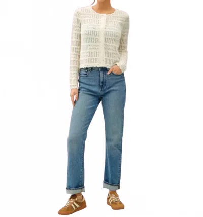 Be Cool Crochet Knit Layering Cardigan In Ivory In Multi
