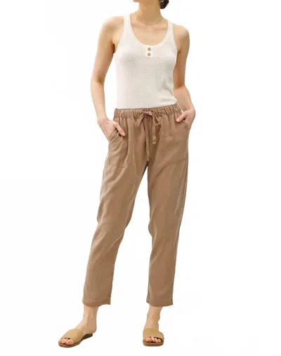 Be Cool Driftwood Ankle Pant In Beige In Brown