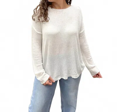 Be Cool Drop Shoulder Lightweight Sweater In Ivory In Multi