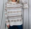 Be Cool Endless Horizons Sweater In Ecru In White
