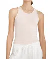 Be Cool Etta Tank In Blush In White