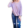 Be Cool Flowing V-neck Sweater In Iris In Pink