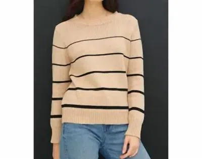 Be Cool Gradient Width Stripe Sweater In Mocha In Brown