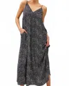 Be Cool Kadence Maxi Dress In Navy In Gray