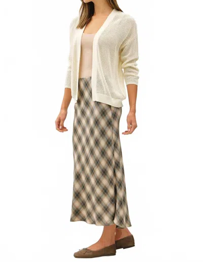 Be Cool Knit Classic Cotton Cardigan In Ivory In Multi