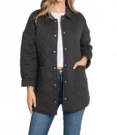 Be Cool Long Quilted Jacket In Black