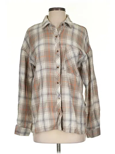 Pre-owned Be Cool Long Sleeve Blouse In Brown