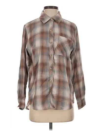 Pre-owned Be Cool Long Sleeve Blouse In Brown