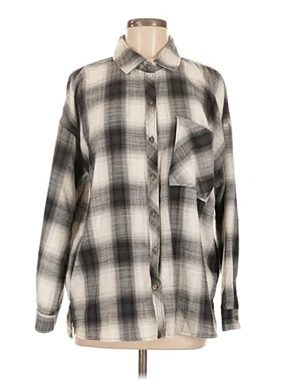 Pre-owned Be Cool Long Sleeve Blouse In Silver