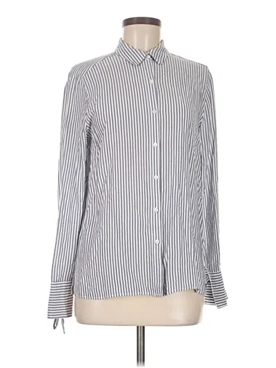 Pre-owned Be Cool Long Sleeve Blouse In Silver